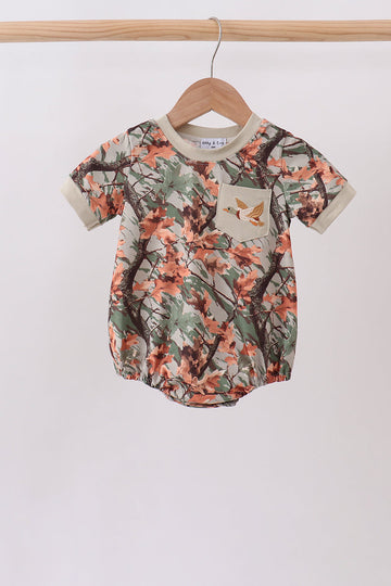 Camo Duck Embroidered Pocket Bubble
