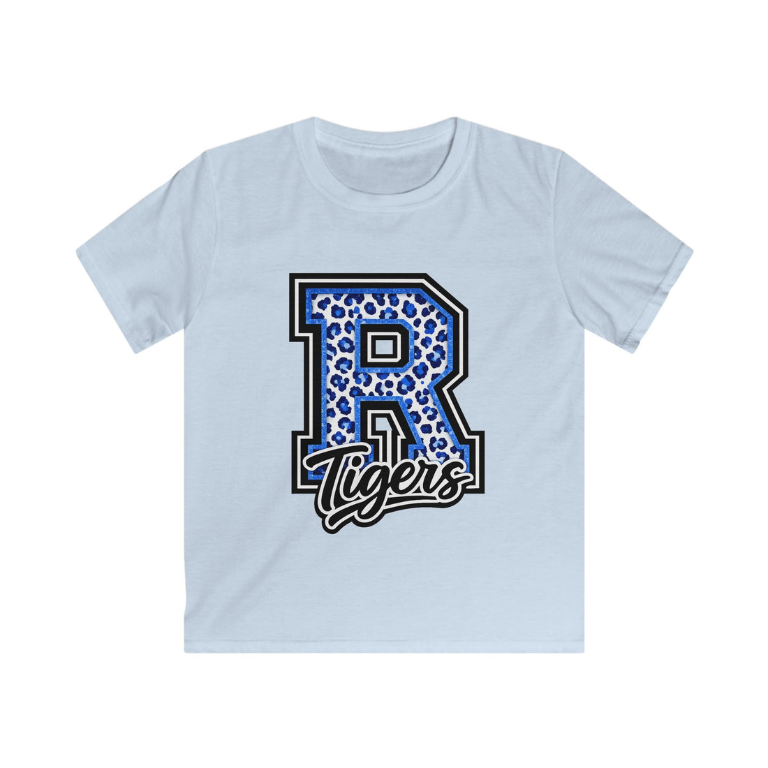 Blue Leopard Tigers Kids Tee