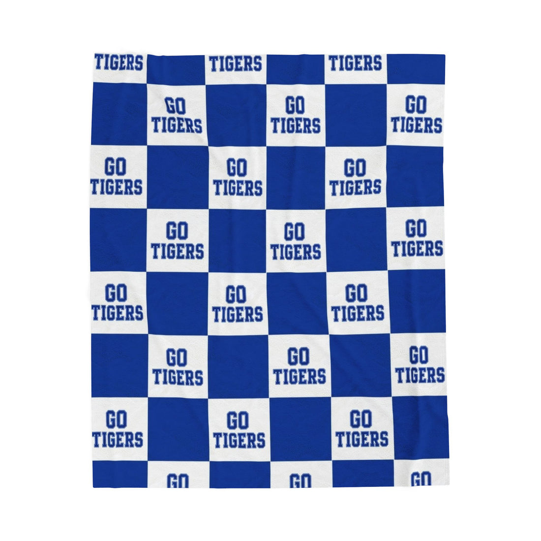Blue Checkered School Spirit Blanket