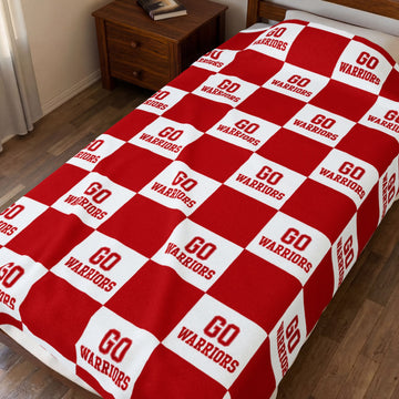 Red Checkered School Spirit Blanket
