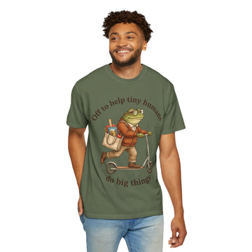 Off to Help Tiny Humans Do Big Things Comfort Color Graphic Tee