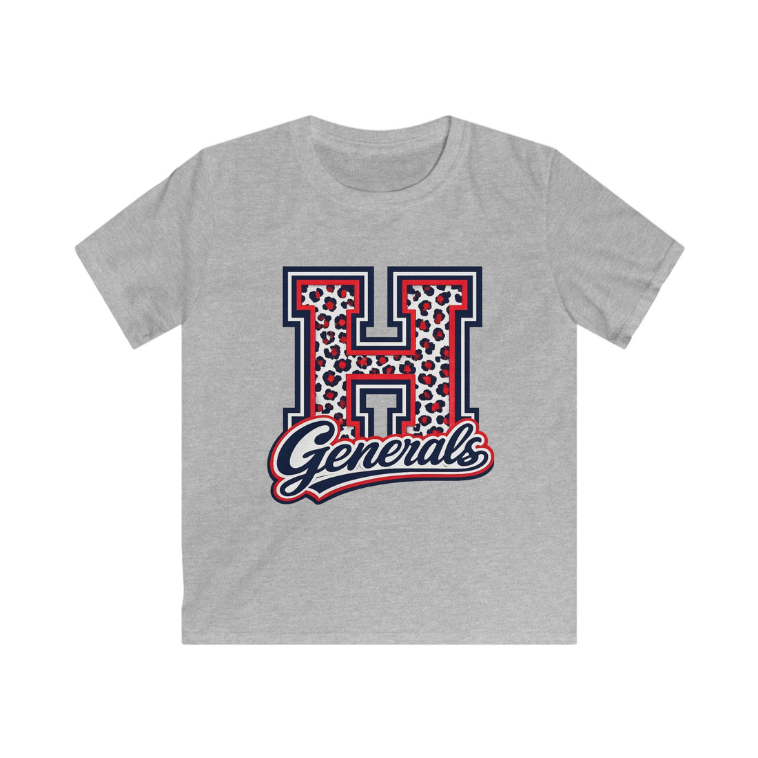 Navy & Red Leopard Generals Kids Tee