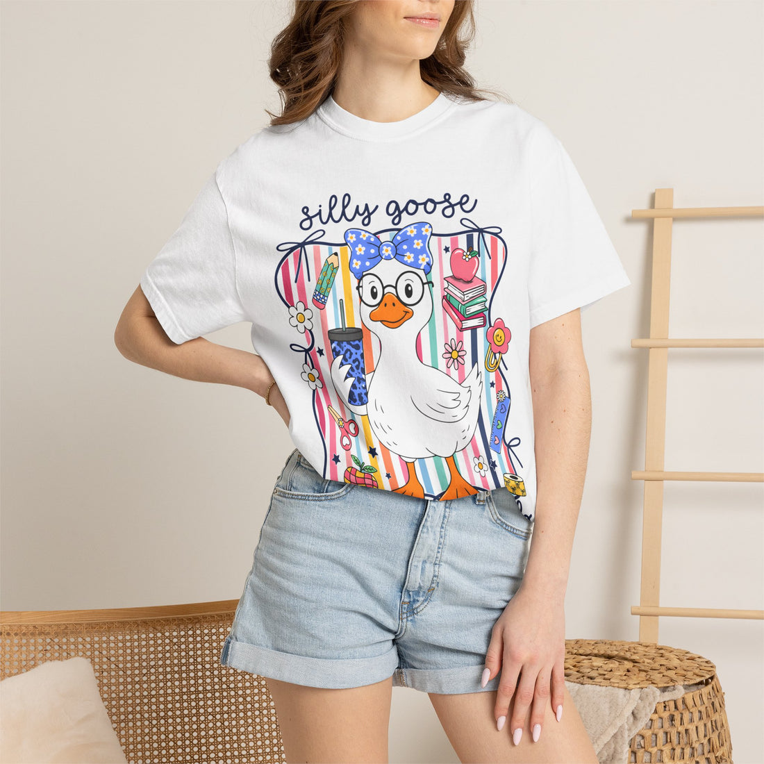 Silly Goose Teacher Club Comfort Color Graphic Tee