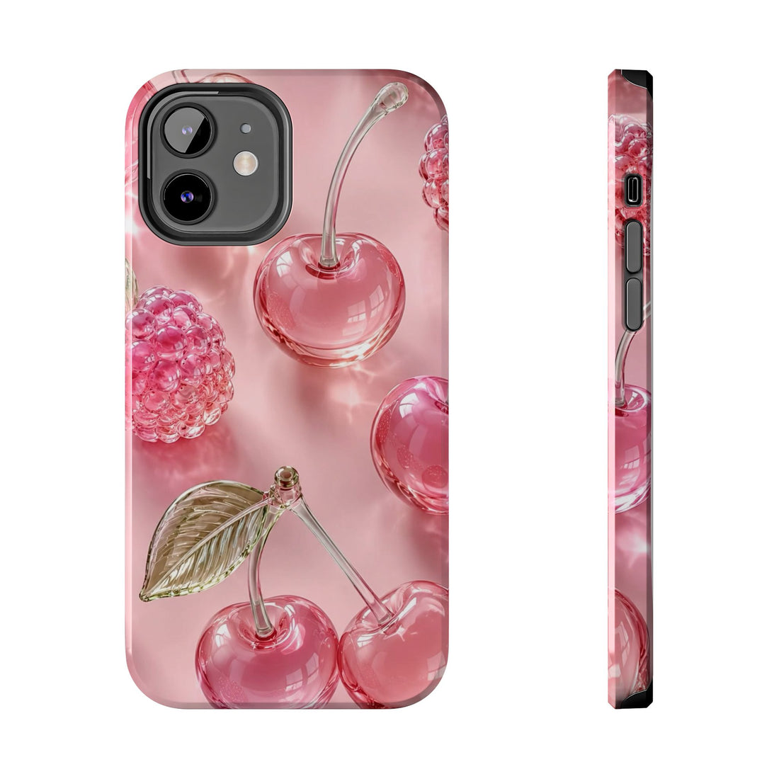 Pink Cherry Glossy Tough Phone Case