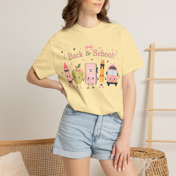 Back to School School Supplies Comfort Color Graphic Tee