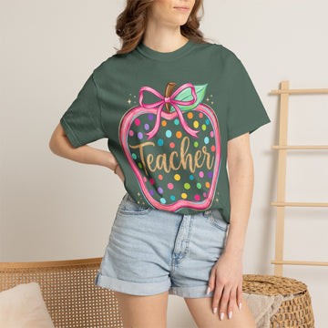 Teacher Apple Comfort Color Graphic Tee