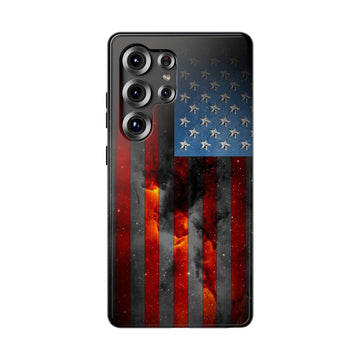 American Flag Flame Impact-Resistant Phone Case