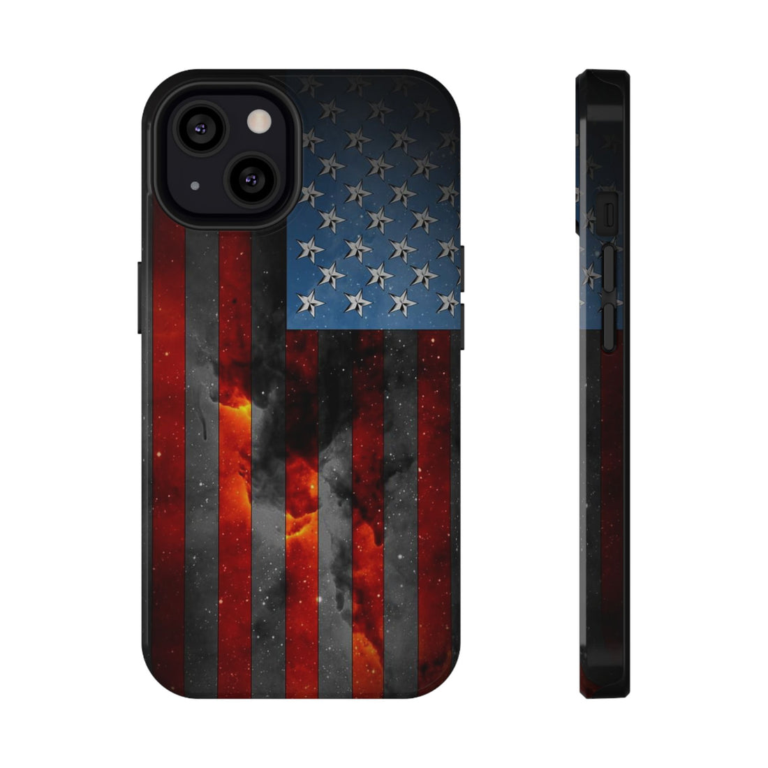American Flag Flame Impact-Resistant Phone Case
