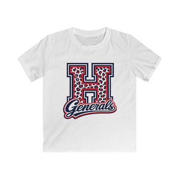 Navy & Red Leopard Generals Kids Tee
