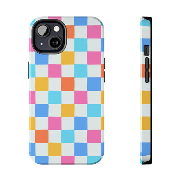 Colorful Checkerboard Retro Pastel - Tough Phone Case