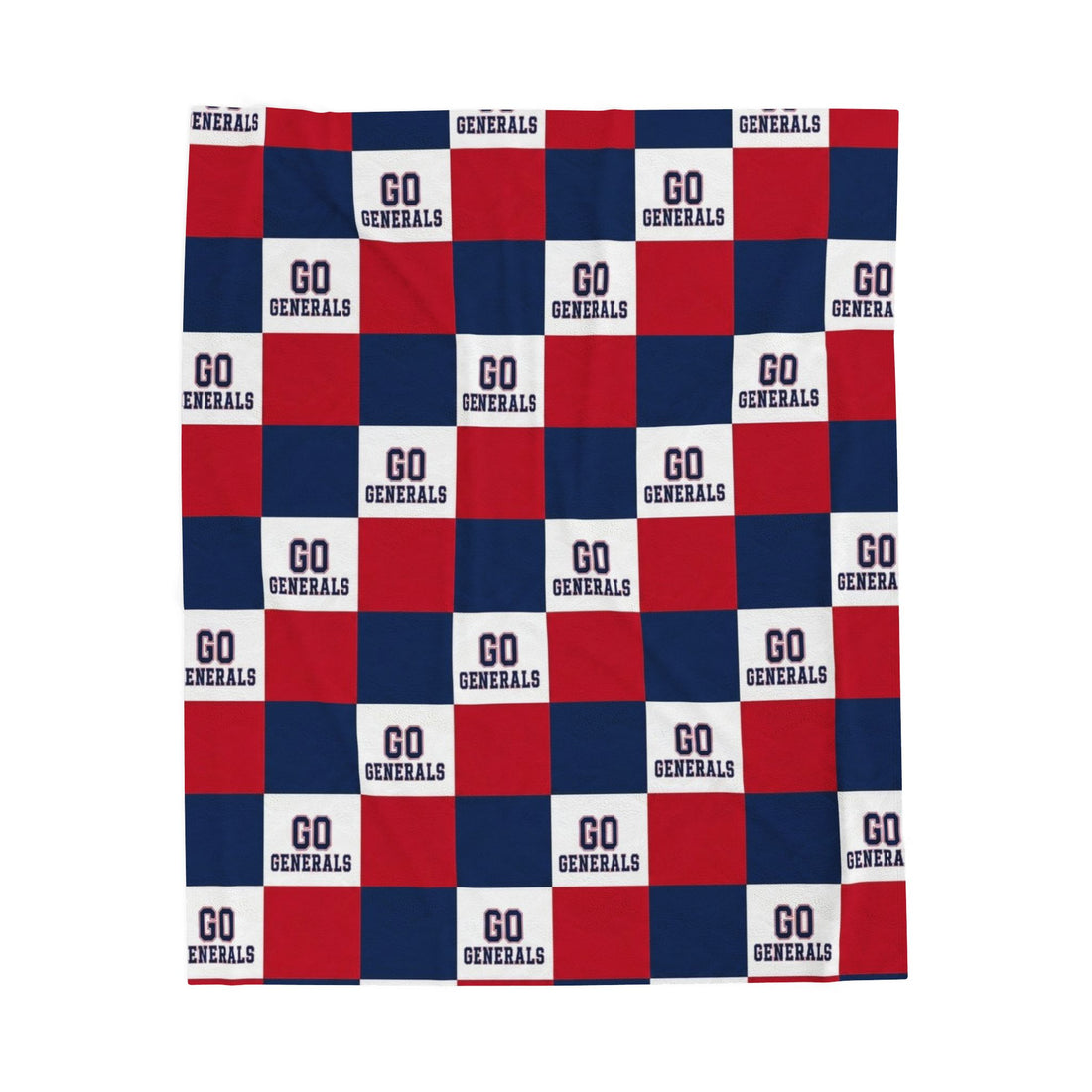 Red & Navy Checkered School Spirit Blanket