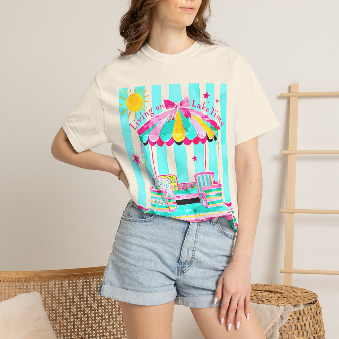 Living on Lake Time Summer Graphic Tee