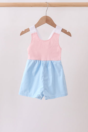 Pink & blue ruffle bow bubble
