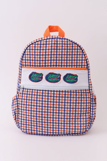 Gator embroidery boy backpack