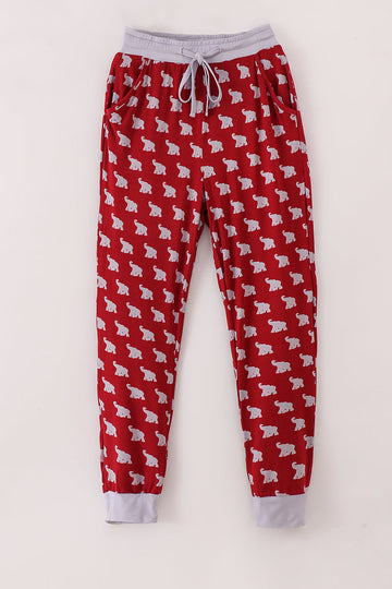 Elephant print bamboo pajamas pants