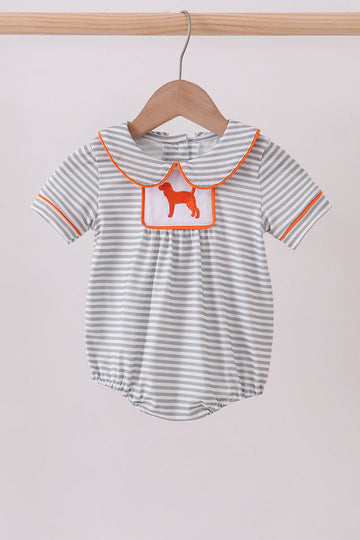 Orange embroidery stripe bubble