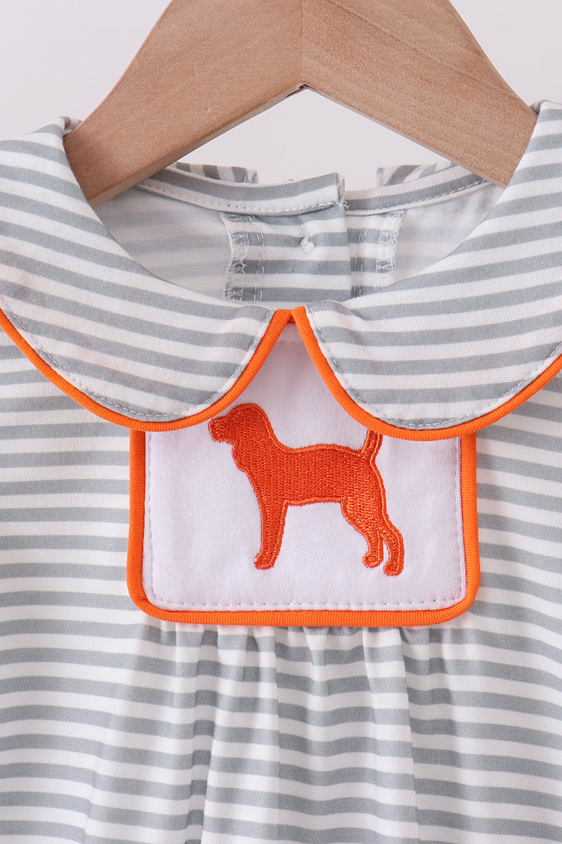 Orange embroidery stripe bubble