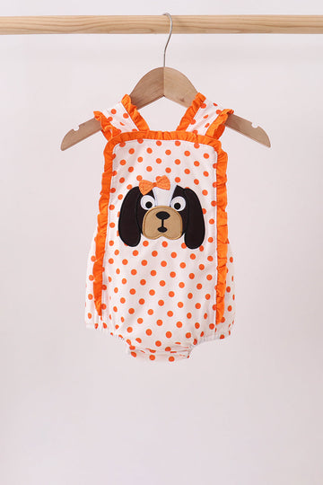 Orange Dog Appliqué Bubble
