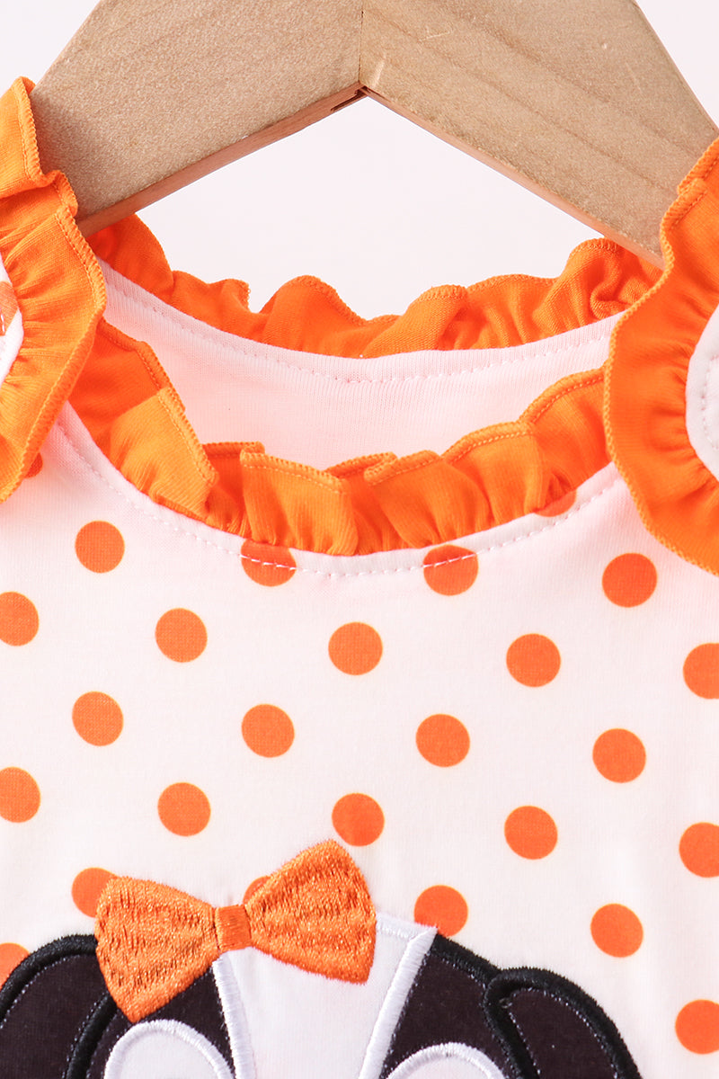 Orange Dog Appliqué Bloomer Set