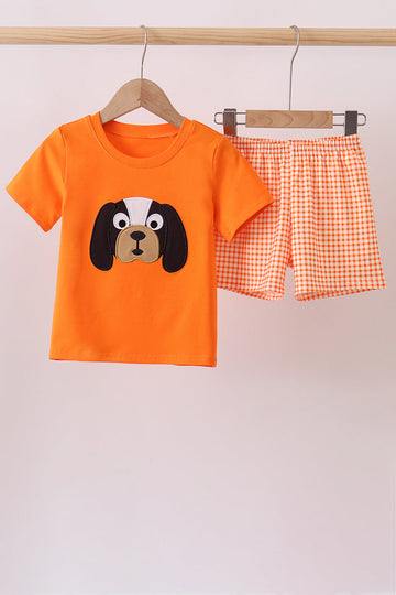 Orange Dog Appliqué Set