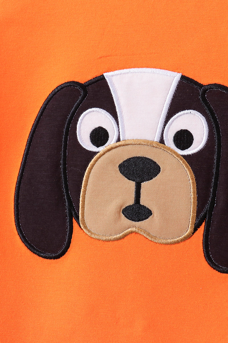 Orange Dog Appliqué Set